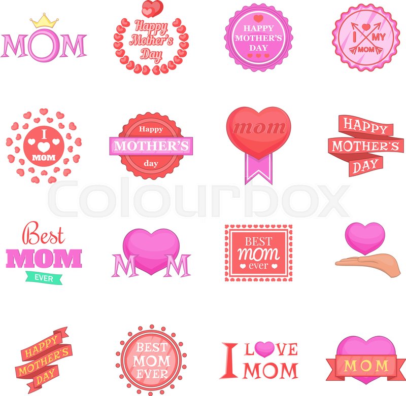 Mother Day Icons Set Cartoon Stock Vector Colourbox 800x781 Mother Day Icons Set Cartoon Stock Vector Colourbox