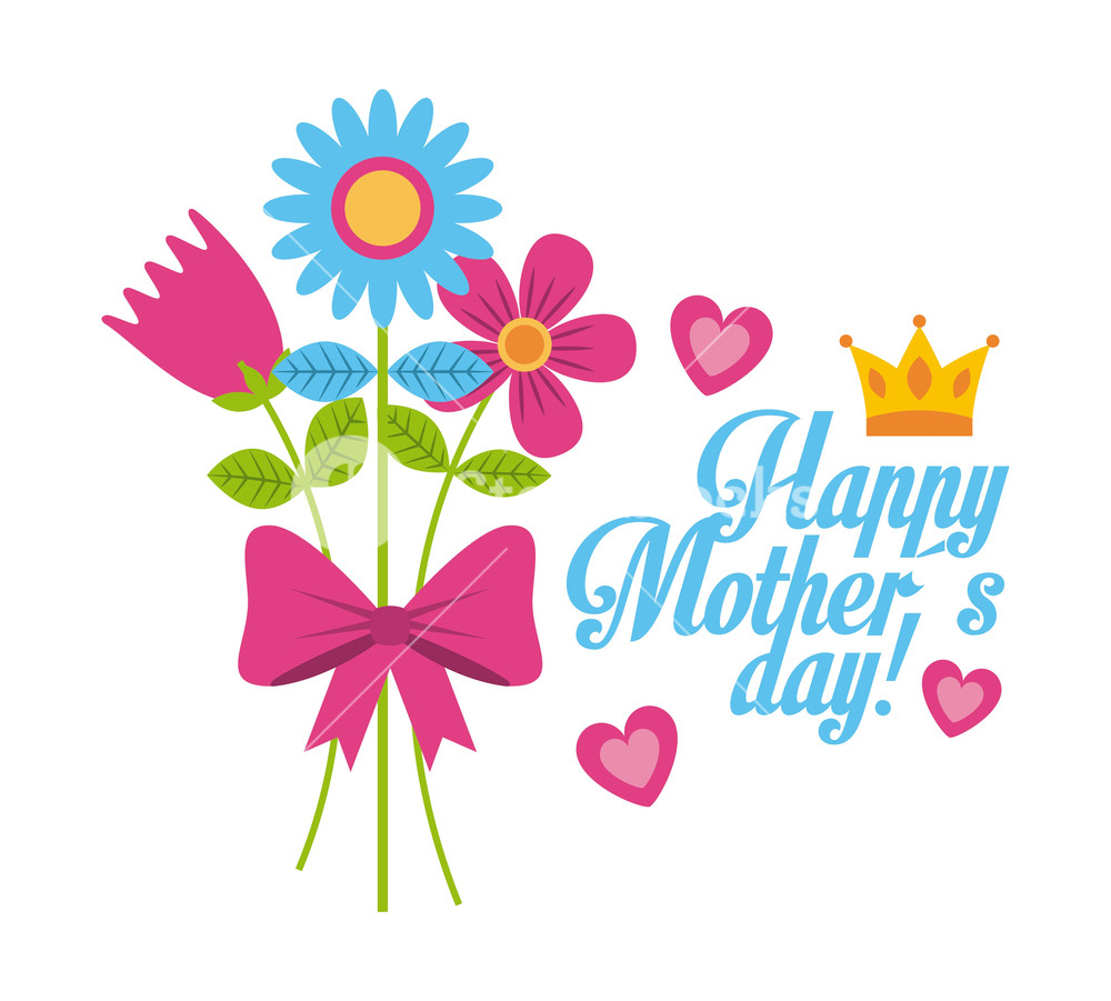 Bouquet Flowers Natural Bow Decoration Happy Mothers Day Icon 1000x901 Bouquet Flowers Natural Bow Decoration Happy Mothers Day Icon