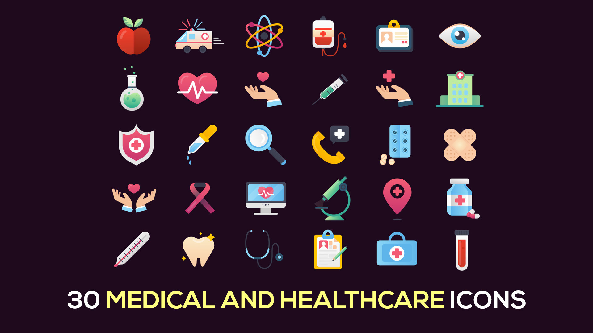 1920x1080 Medical And Healthcare Icons
