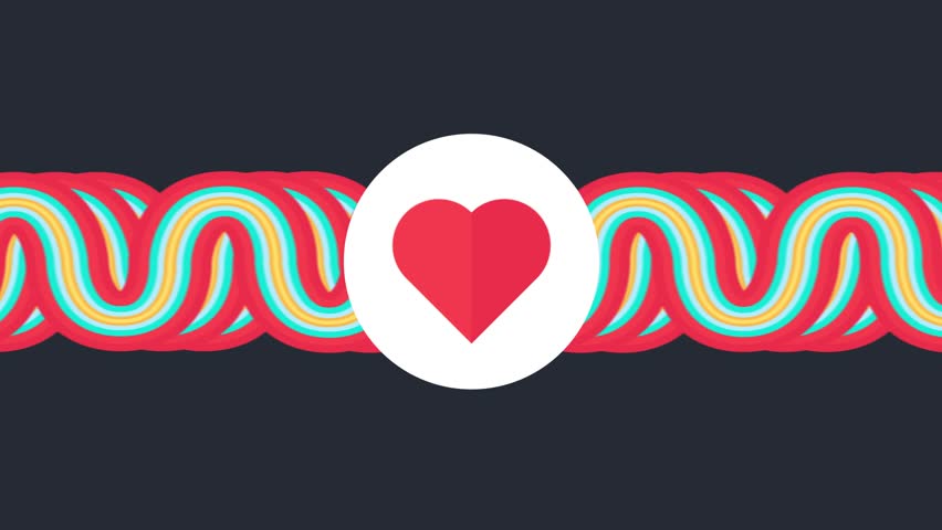 852x480 Animated Like Symbol Heart Icon Stock Footage Video