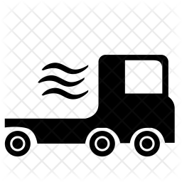 256x256 Truck, Speed, Drive, Air, Motion Icon Of Glyph Style