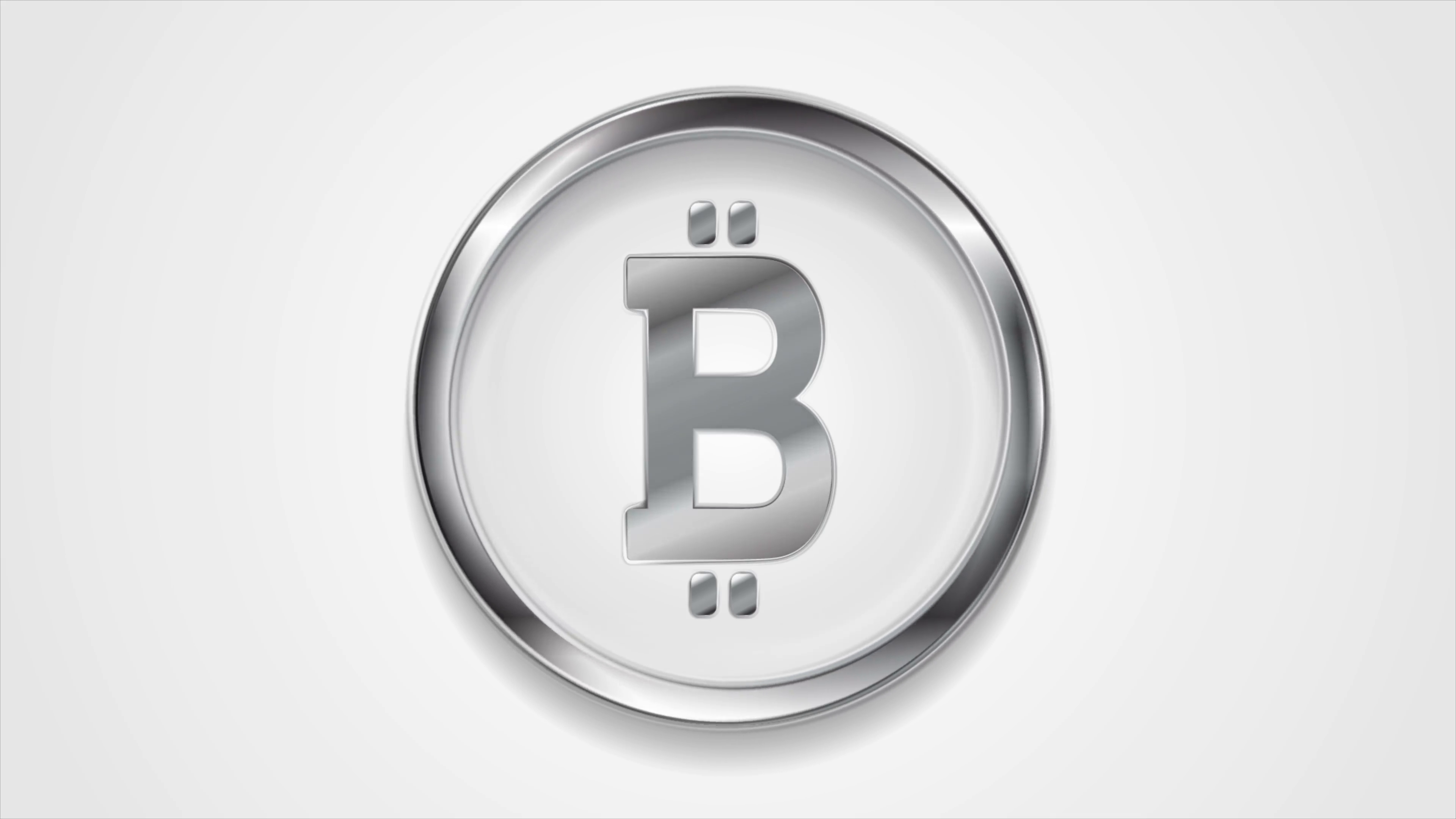 3840x2160 Crypto Currency, Metal Motion Icon Bitcoin Seamless Loop Graphic