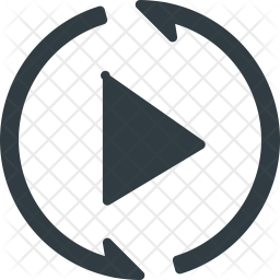 256x256 Video Motion Icon Of Glyph Style