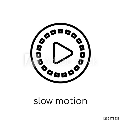 500x500 Slow Motion Icon Trendy Modern Flat Linear Vector Slow Motion