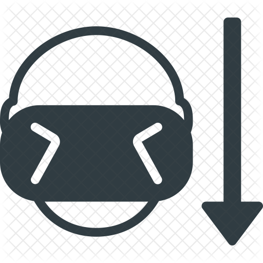 512x512 Down Motion Icon Of Glyph Style