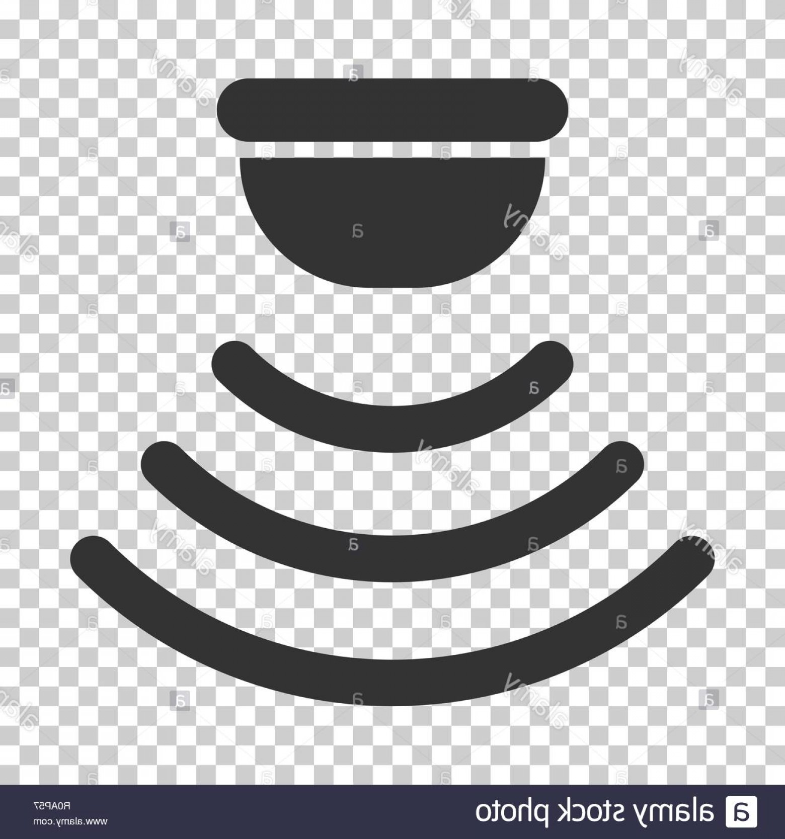 1560x1668 Motion Sensor Icon In Flat Style Sensor Waves Vector Illustration