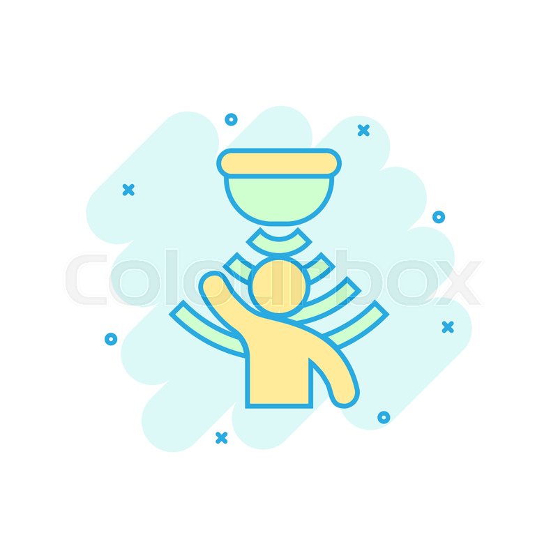 800x800 Motion Sensor Icon In Comic Style Stock Vector Colourbox