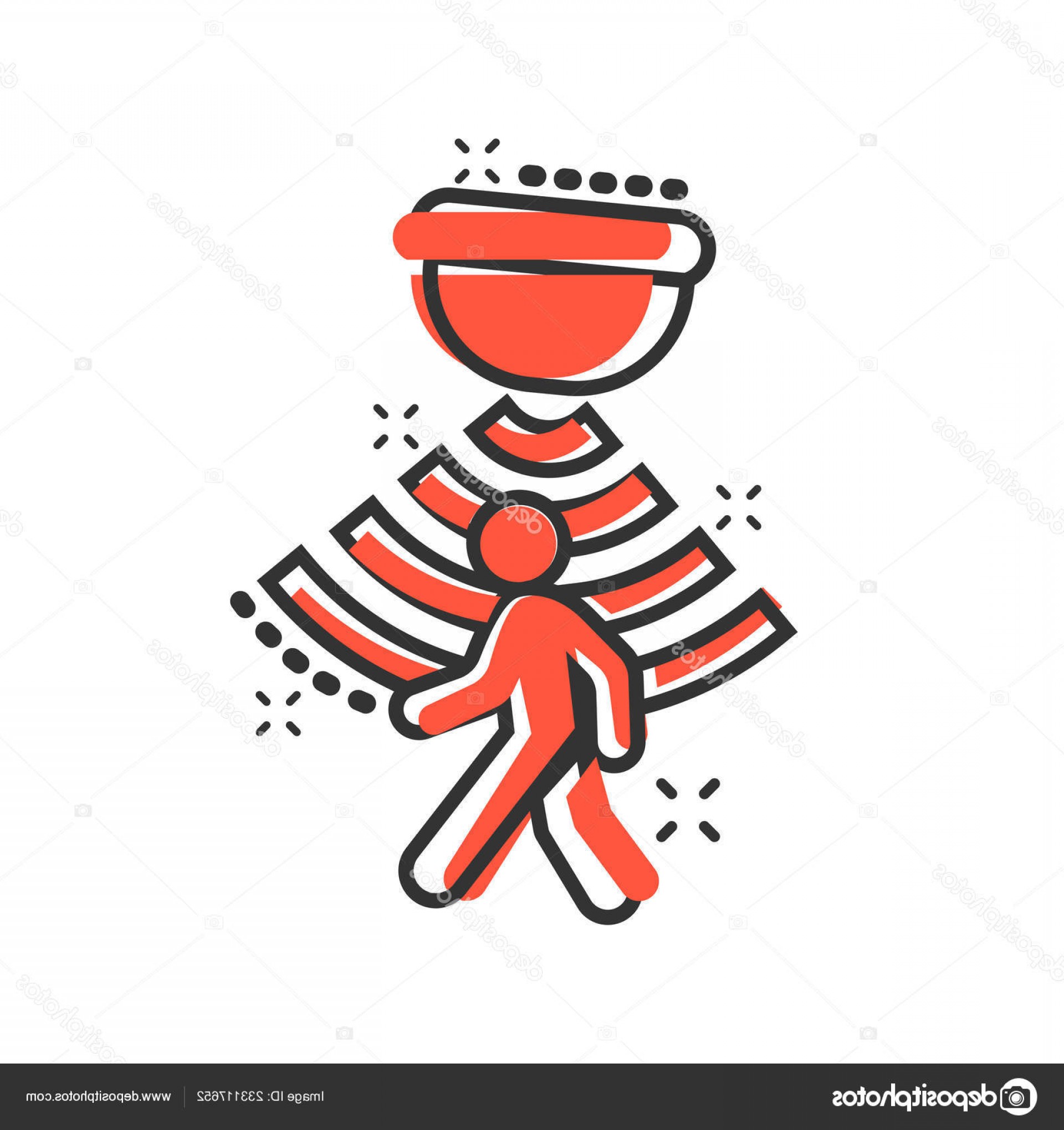 1920x2040 Stock Illustration Motion Sensor Icon Comic Style Hoodamathrun