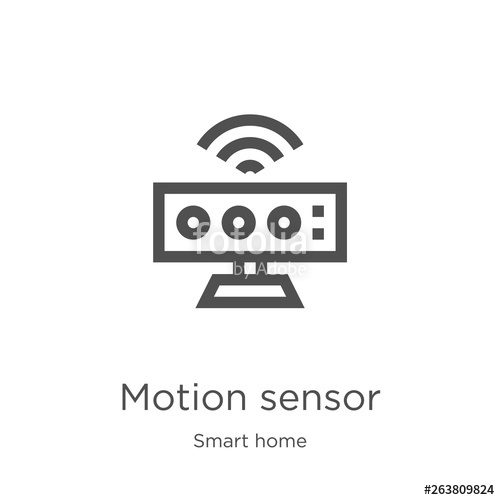 500x500 Motion Sensor Icon Vector From Smart Home Collection Thin Line
