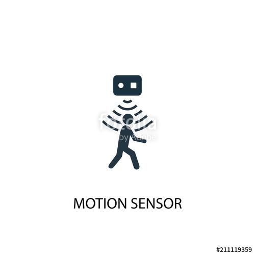 500x500 Motion Sensor Icon Simple Element Illustration Stock Image