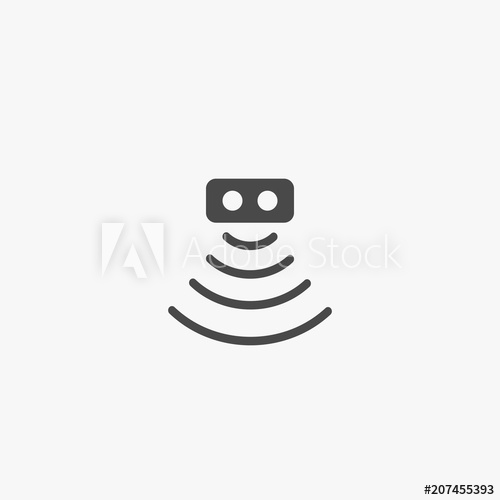 500x500 Motion Sensor Vector Icon