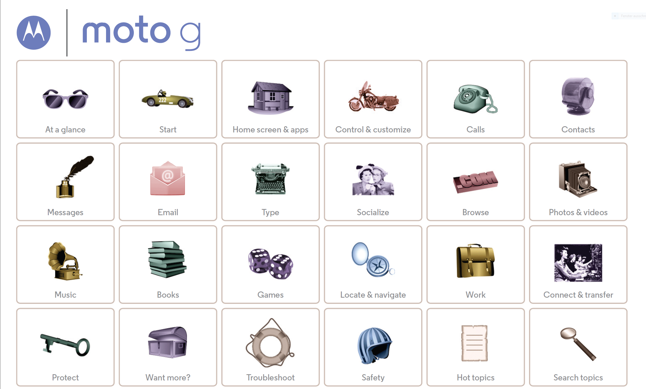 2187x1316 The Icons Used In The Manual For The Moto G Phone Crappydesign