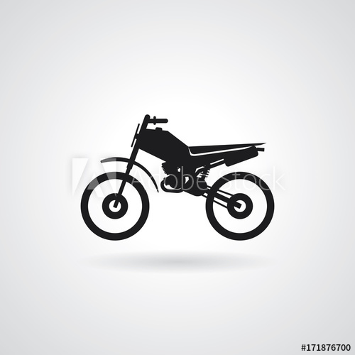 500x500 Motocross Icon Vector Illustration