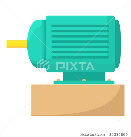 450x468 Electric Motor Icon, Cartoon Style