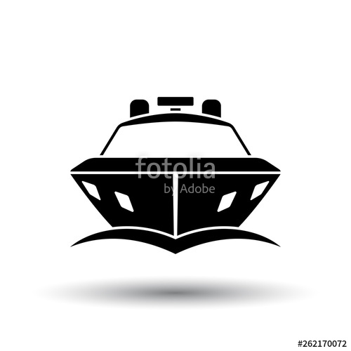 500x500 Motor Yacht Icon Front View Stock Image And Royalty Free Vector