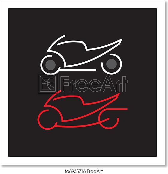561x581 Free Art Print Of Motorbike Icon Motorcycle