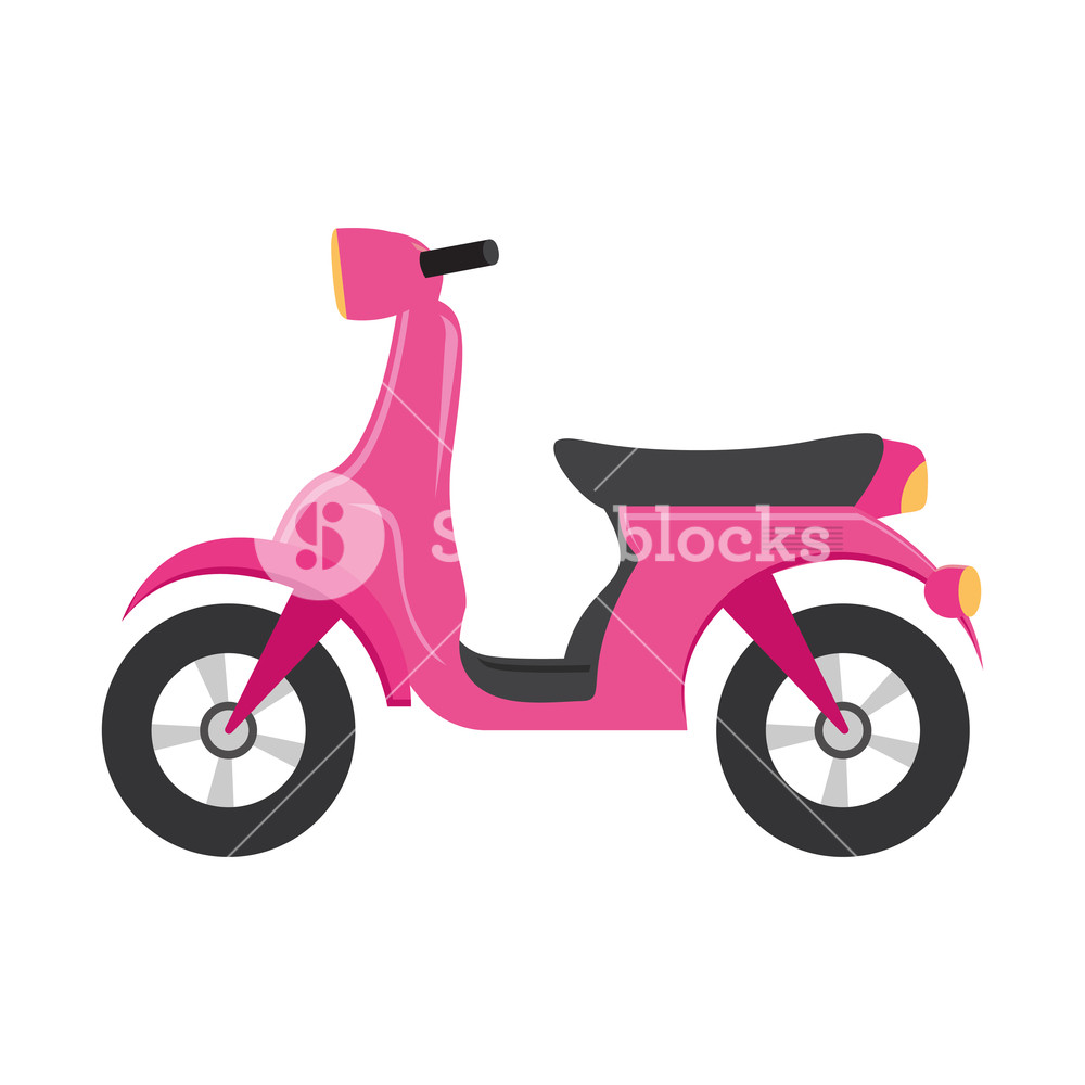 1000x1000 Motorcycle Icon Over White Background, Vector Illustration Royalty