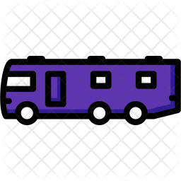256x256 Motorhome Icon Of Colored Outline Style