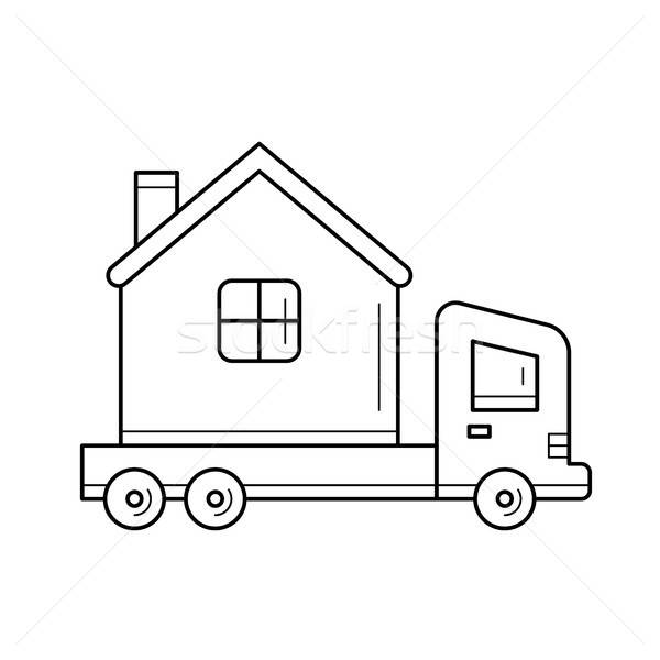 600x600 Motorhome Vehicle Line Icon Vector Illustration Andrei Krauchuk