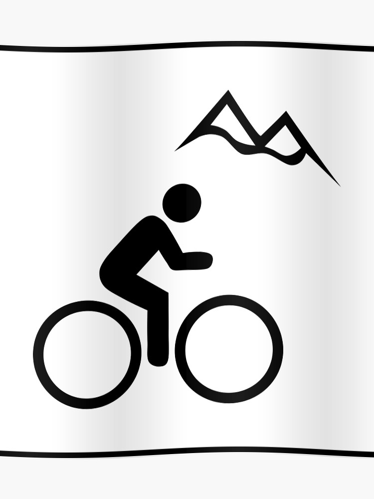 Mountain Biking Icon Poster 750x1000 Mountain Biking Icon Poster
