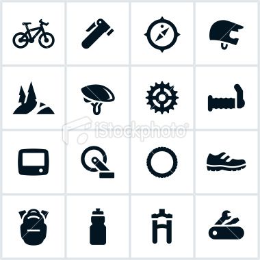 Mountain Bike Icons All White Strokesshapes Are Cut 380x380 Mountain Bike Icons All White Strokesshapes Are Cut