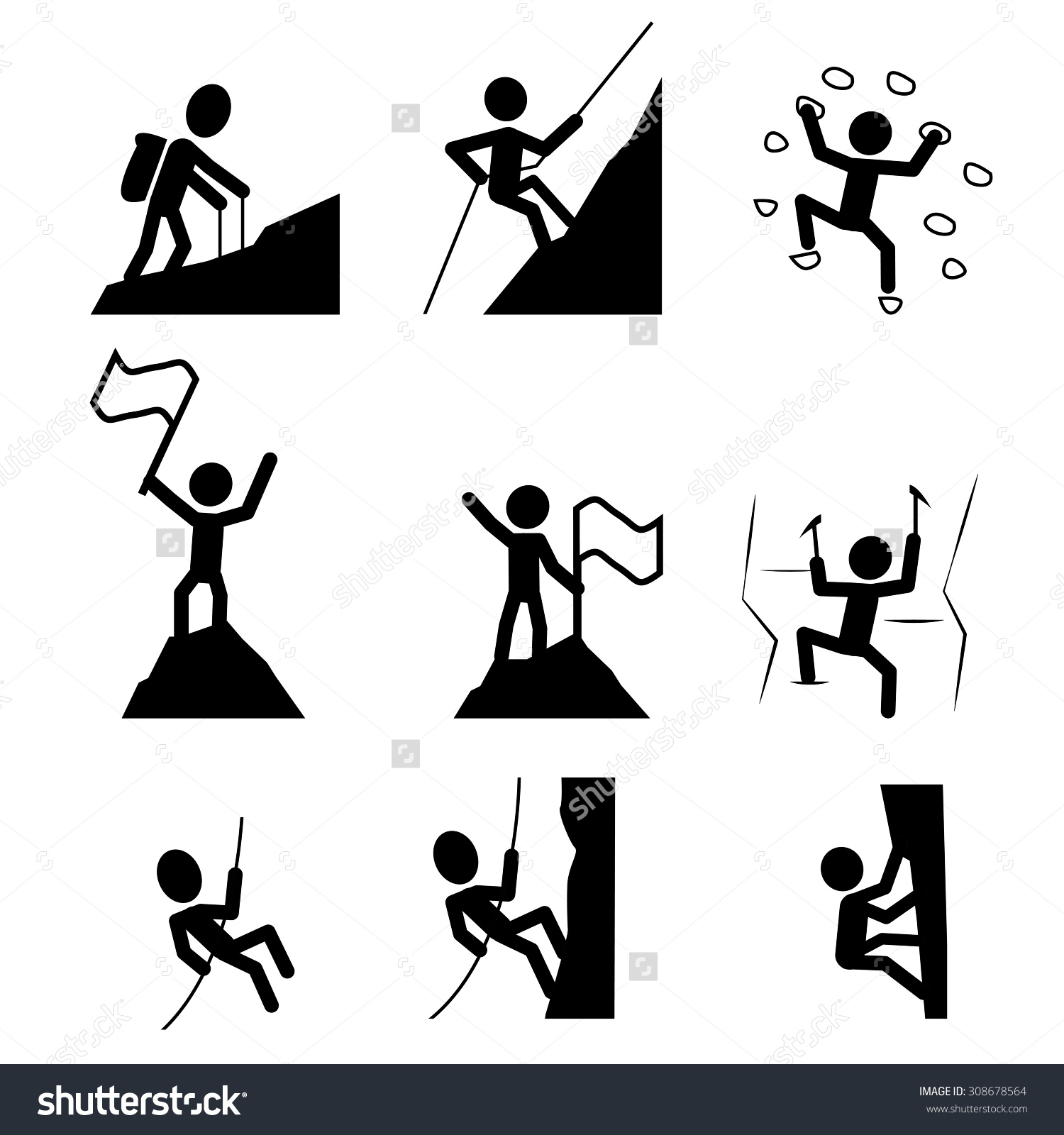 1500x1600 Mountain Climbing Icon