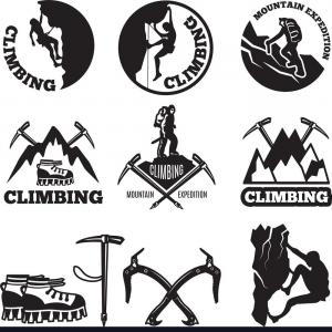 300x300 Icon Of Climber Man Climbing A Mountain Vector Clipart Catchsplace