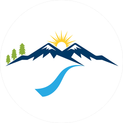 250x250 Mountan Logo Circle Sticker