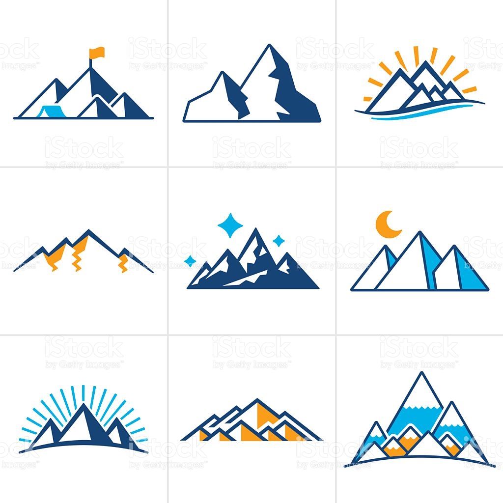1024x1024 Mountain And Line Drawing Symbol And Icon Collection Logo