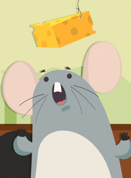 441x600 Animal Painting Mouse Eating Cheese Icon Cartoon Design Free