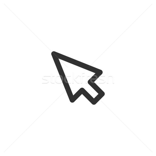 600x600 Arrow Mouse Cursor, Isolated Pointer Icon, Vector Illustration