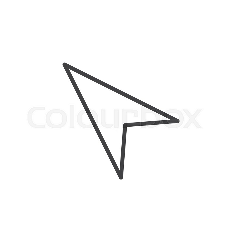800x800 Mouse Cursor Line Icon, Outline Vector Stock Vector Colourbox