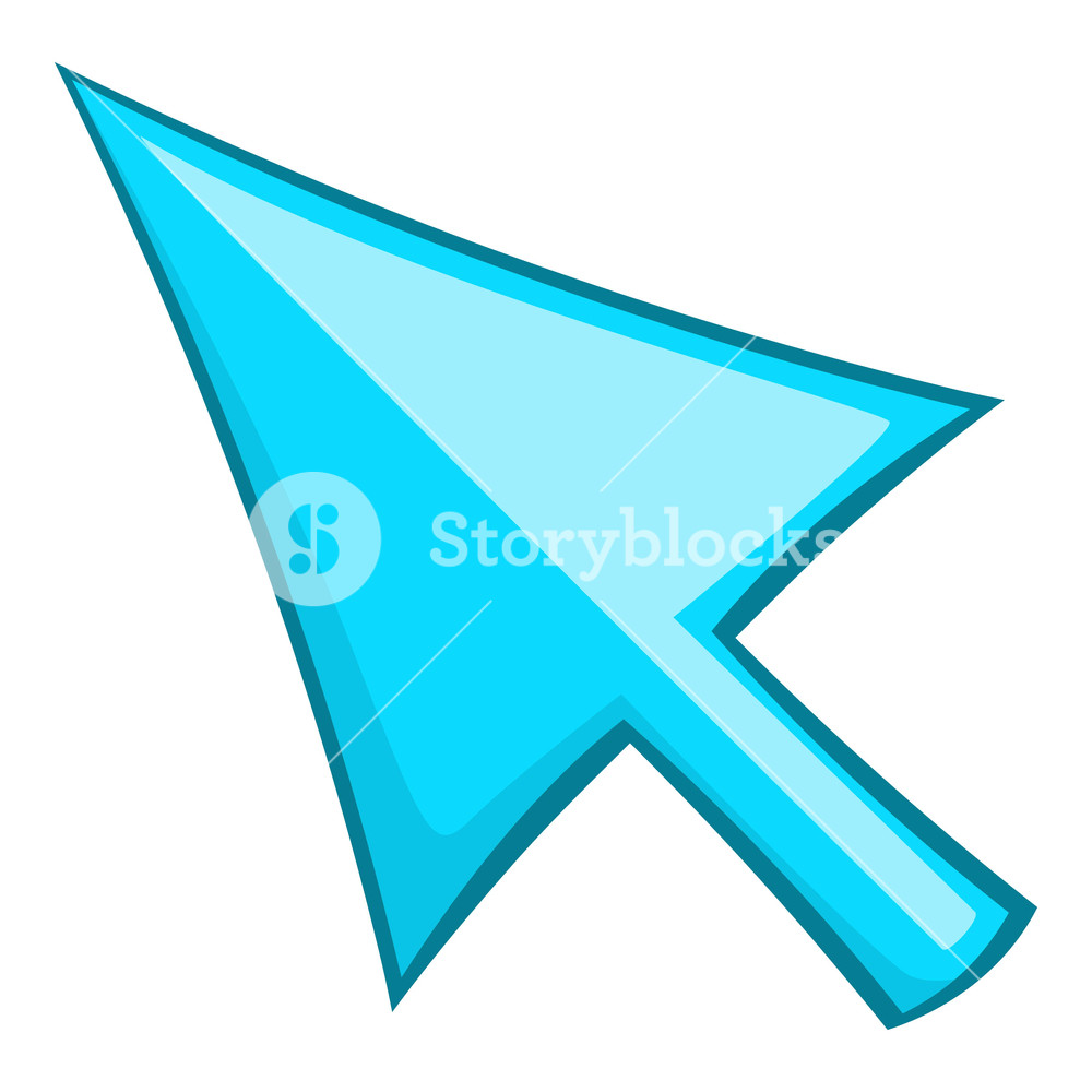 1000x1000 Blue Mouse Arrow Icon Cartoon Illustration Of Arrow Icon For Web