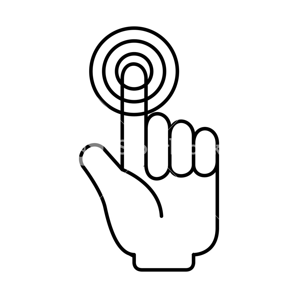 1000x1000 Hand Mouse Cursor Icon Vector Illustration Design Royalty Free