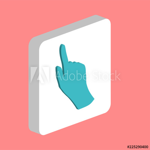 500x500 Mouse Hand Simple Vector Icon Illustration Symbol Design Template