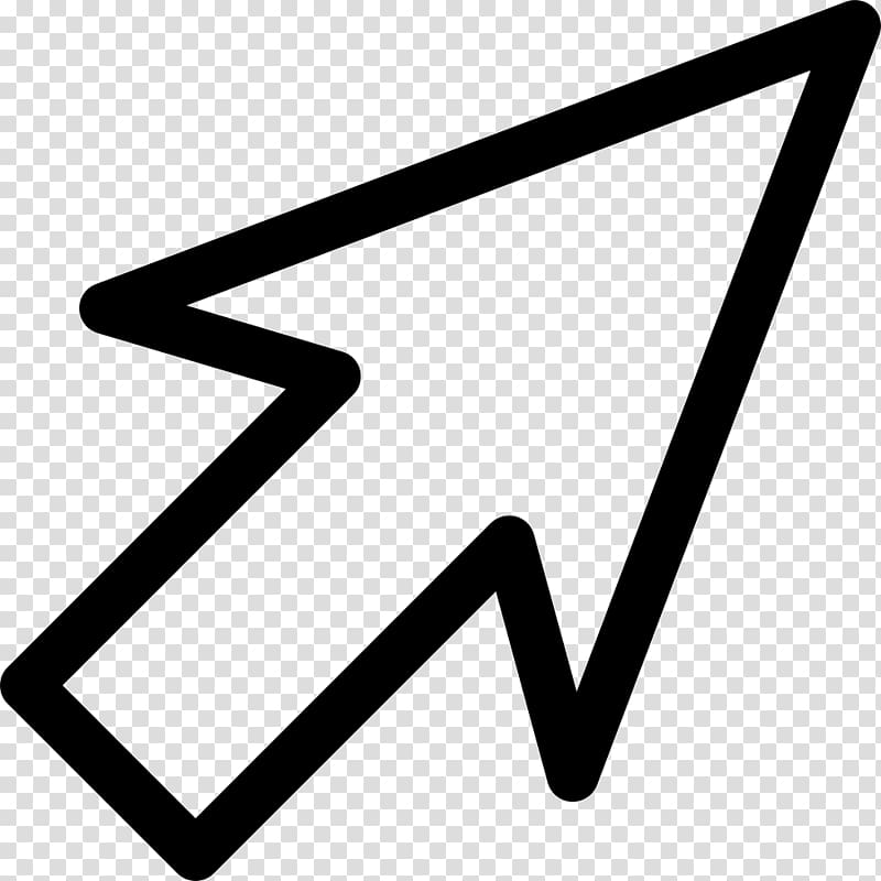 800x800 White Arrow Sign Illustration, Computer Mouse Pointer Scalable