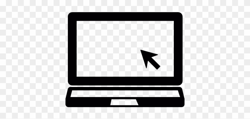 840x401 Laptop With Mouse Cursor Vector