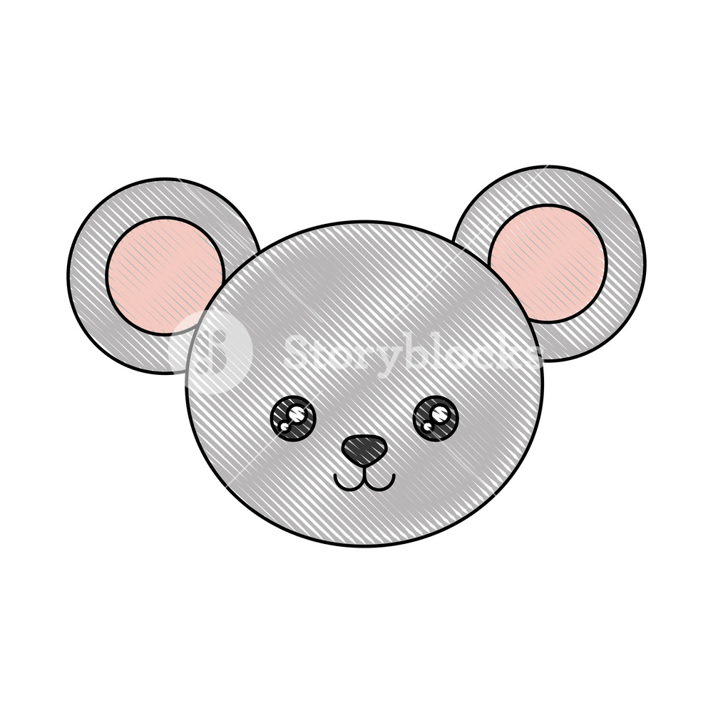 1000x1000 Cute Mouse Icon Over White Background Vector Illustration Royalty