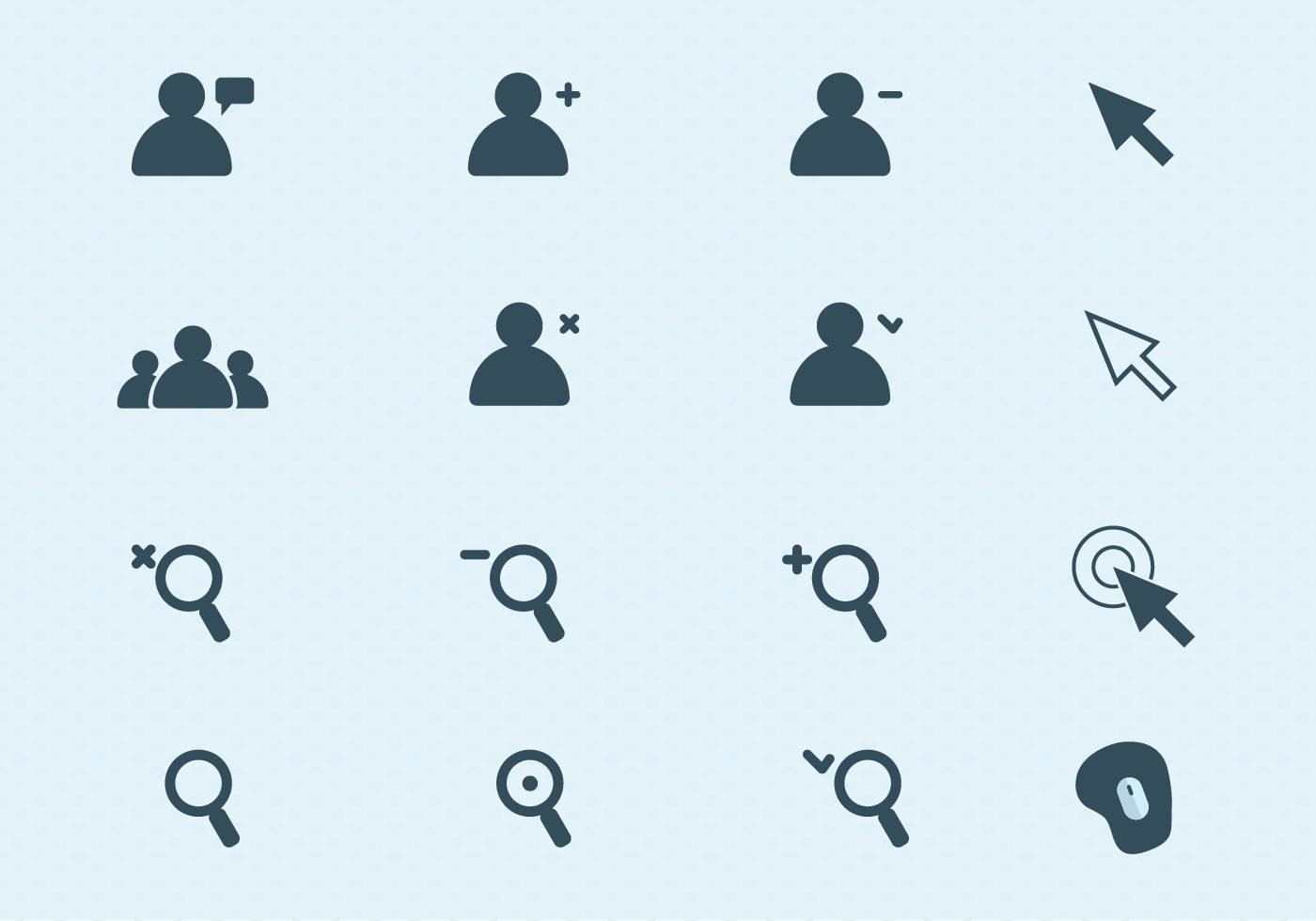 1400x980 Free Vector Web Icons, Arrows, People, Mouse Pad