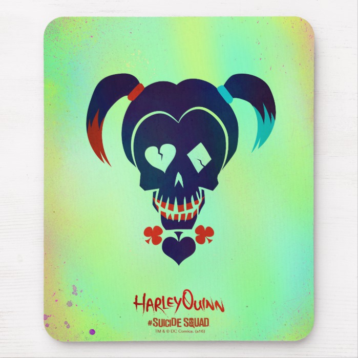 699x699 Suicide Squad Harley Quinn Head Icon Mouse Pad