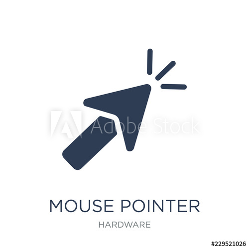 500x500 Mouse Pointer Icon Trendy Flat Vector Mouse Pointer Icon On White