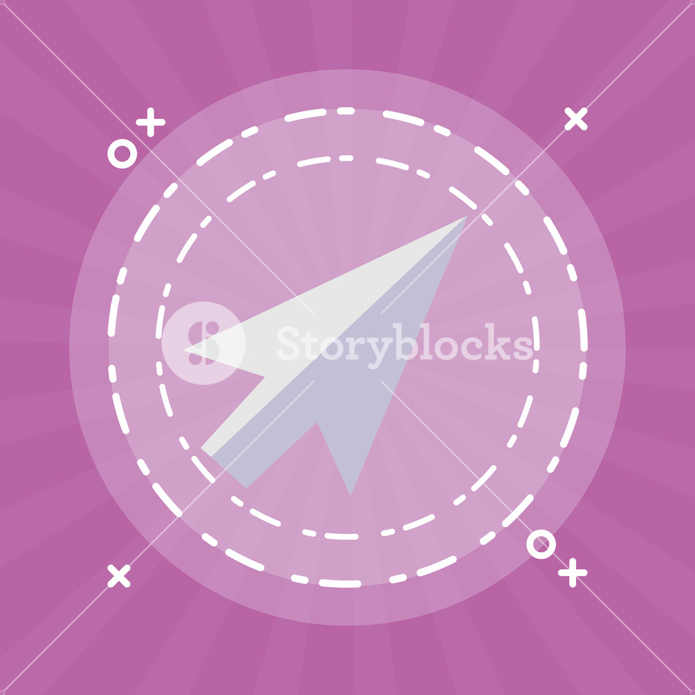 1000x1000 Arrow Mouse Pointer Icon Vector Illustration Design Royalty Free