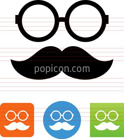 400x446 Glasses And Mustache Icon