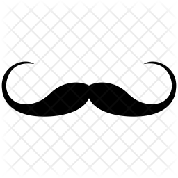 256x256 Handlebar Mustache Icon Of Glyph Style