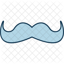256x256 Mustache Icon Of Colored Outline Style