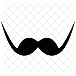 256x256 Dali Mustache Icon Of Glyph Style