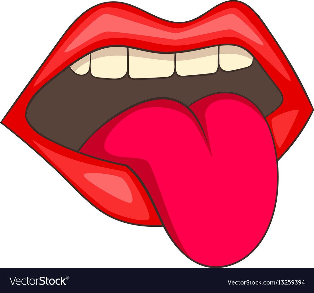 1000x933 Open Mouth With Red Female Lips And Tongue Icon Vector Image