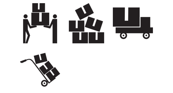 552x296 Moving And Packing Icons