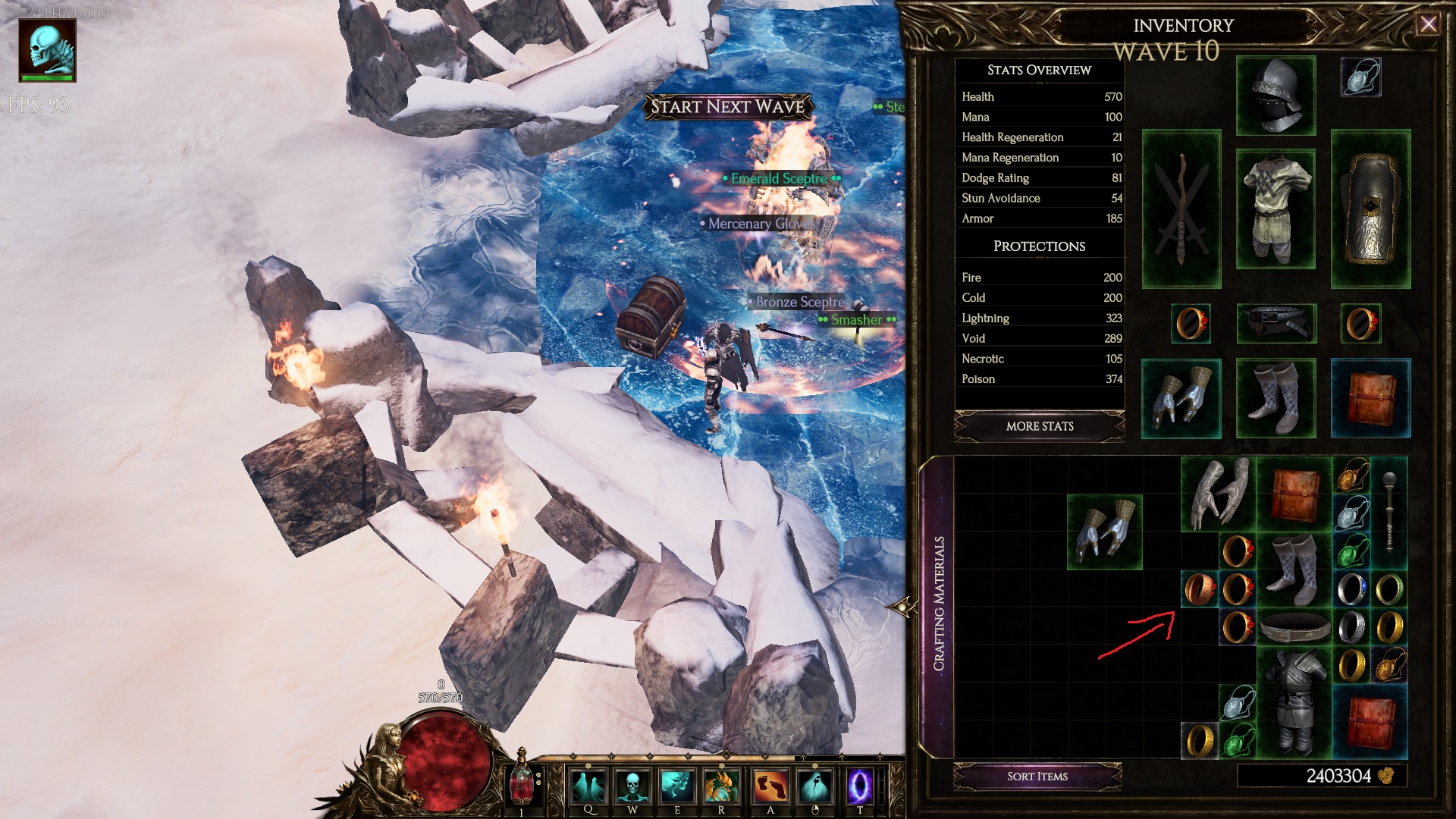 1920x1080 Not Movable Item In The Inventory, Just Icon Sort Items Button