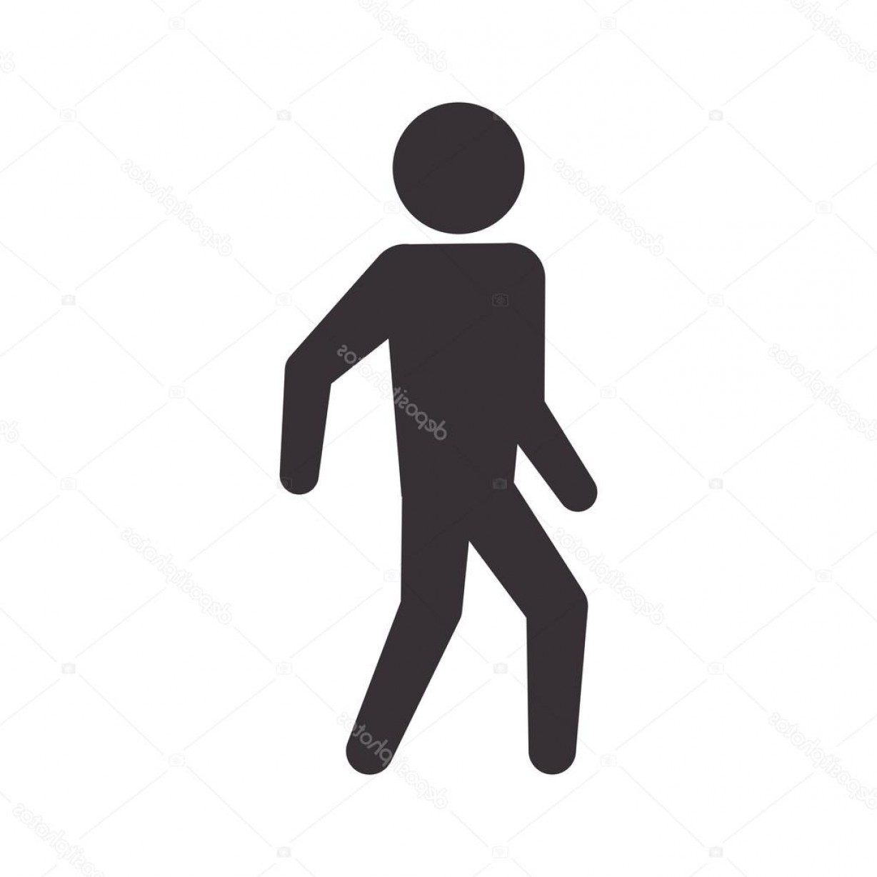 1228x1228 Stock Illustration Pictogram Action Silhouette Move Icon